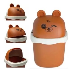LIXEIRA DE URSO 1,5L PLÁSTICO URS01 MARROM KEITA