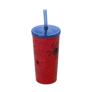 Copo Com Canudo 600ml Aranha     96.52 - Injetemp