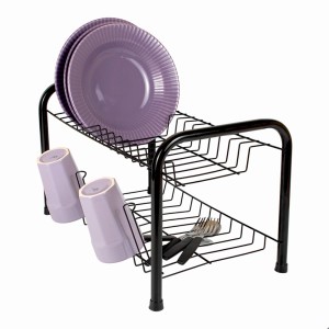 ESCORREDOR BERÇO DUPLO 13 PRATOS 1030022  PRETO FIVER