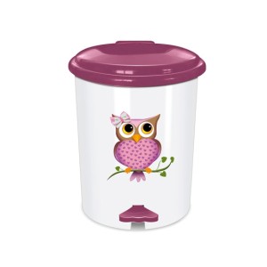 Lixeira com pedal 4 LTS coruja  02.08 - Injetemp
