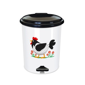 Lixeira com pedal  4LTS  galinha  02.07 - injetemp