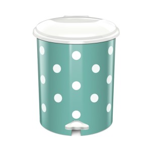 Lixeira com pedal poá sortido 4L  98.58 - Injetemp