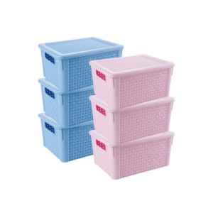 Cesto Rattan Grande Colorido 1386 - Plasbrink