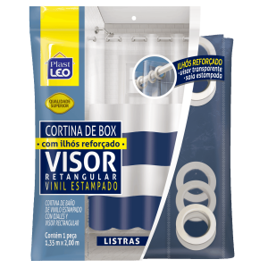 Cortina Box Vinil Visor Retângular 620-S - Plast Leo