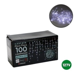 CASCATA DE PISCA PISCA 100 LAMPADAS 127V NW084C1001 BRANCO FRIO NEWWAY