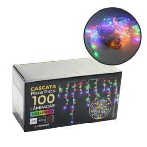 CASCATA DE PISCA PISCA 100 LAMPADAS 127V NW084M1001 COLORIDO NEWWAY